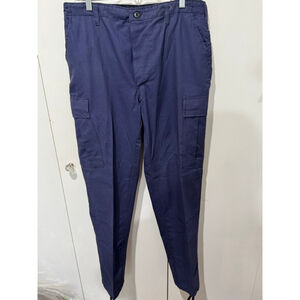 Men's ATLanco Navy Blue Rip-Stop Cotton Cargo Pants Waist 34 inseam 34